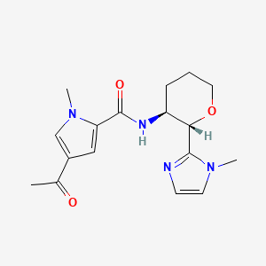 4-acetyl-1-methyl-N-[(2S,3S)-2-(1-methylimidazol-2-yl)oxan-3-yl]pyrrole-2-carboxamide