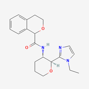 N-[(2S,3S)-2-(1-ethylimidazol-2-yl)oxan-3-yl]-3,4-dihydro-1H-isochromene-1-carboxamide