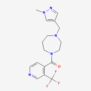 [4-[(1-Methylpyrazol-4-yl)methyl]-1,4-diazepan-1-yl]-[3-(trifluoromethyl)pyridin-4-yl]methanone