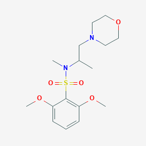 2,6-dimethoxy-N-methyl-N-(1-morpholin-4-ylpropan-2-yl)benzenesulfonamide