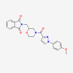 2-[[4-[1-(4-Methoxyphenyl)pyrazole-3-carbonyl]morpholin-2-yl]methyl]isoindole-1,3-dione