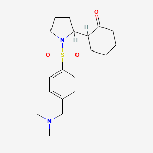 2-[1-[4-[(Dimethylamino)methyl]phenyl]sulfonylpyrrolidin-2-yl]cyclohexan-1-one