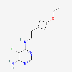 5-chloro-4-N-[2-(3-ethoxycyclobutyl)ethyl]pyrimidine-4,6-diamine