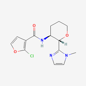 2-chloro-N-[(2S,3S)-2-(1-methylimidazol-2-yl)oxan-3-yl]furan-3-carboxamide