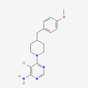 5-Chloro-6-[4-[(4-methoxyphenyl)methyl]piperidin-1-yl]pyrimidin-4-amine