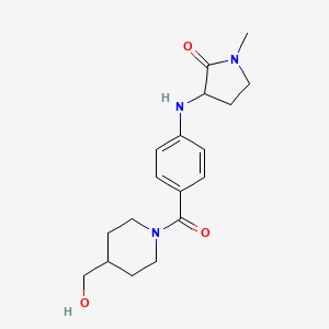 3-[4-[4-(Hydroxymethyl)piperidine-1-carbonyl]anilino]-1-methylpyrrolidin-2-one