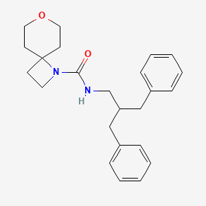 N-(2-benzyl-3-phenylpropyl)-7-oxa-1-azaspiro[3.5]nonane-1-carboxamide