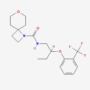 N-[2-[2-(trifluoromethyl)phenoxy]butyl]-7-oxa-1-azaspiro[3.5]nonane-1-carboxamide