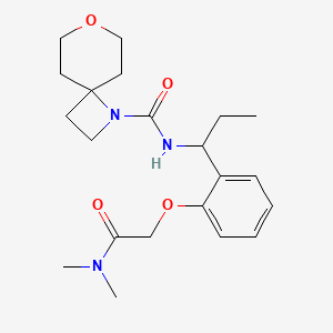 N-[1-[2-[2-(dimethylamino)-2-oxoethoxy]phenyl]propyl]-7-oxa-1-azaspiro[3.5]nonane-1-carboxamide