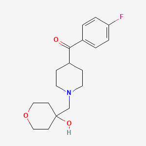 (4-Fluorophenyl)-[1-[(4-hydroxyoxan-4-yl)methyl]piperidin-4-yl]methanone