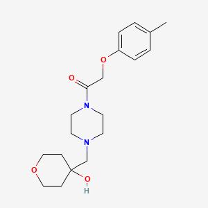 1-[4-[(4-Hydroxyoxan-4-yl)methyl]piperazin-1-yl]-2-(4-methylphenoxy)ethanone