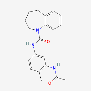 molecular formula C20H23N3O2 B6973727 N-(3-acetamido-4-methylphenyl)-2,3,4,5-tetrahydro-1-benzazepine-1-carboxamide 