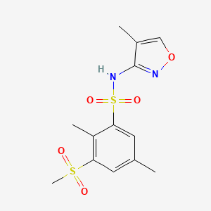 2,5-dimethyl-N-(4-methyl-1,2-oxazol-3-yl)-3-methylsulfonylbenzenesulfonamide