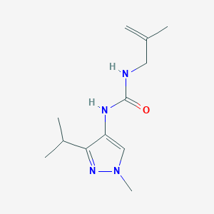 molecular formula C12H20N4O B6973756 1-(1-Methyl-3-propan-2-ylpyrazol-4-yl)-3-(2-methylprop-2-enyl)urea 