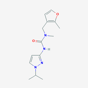 1-Methyl-1-[(2-methylfuran-3-yl)methyl]-3-(1-propan-2-ylpyrazol-3-yl)urea