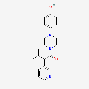 molecular formula C20H25N3O2 B6973775 1-[4-(4-Hydroxyphenyl)piperazin-1-yl]-3-methyl-2-pyridin-3-ylbutan-1-one 