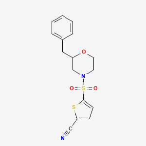 5-(2-Benzylmorpholin-4-yl)sulfonylthiophene-2-carbonitrile