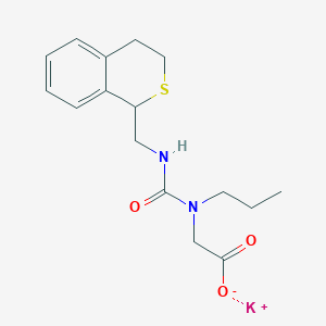 molecular formula C16H21KN2O3S B6973786 potassium;2-[3,4-dihydro-1H-isothiochromen-1-ylmethylcarbamoyl(propyl)amino]acetate 