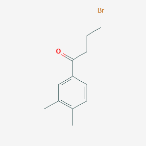 molecular formula C12H15BrO B069738 4-Bromo-1-(3,4-dimethylphenyl)butan-1-one CAS No. 175204-93-0