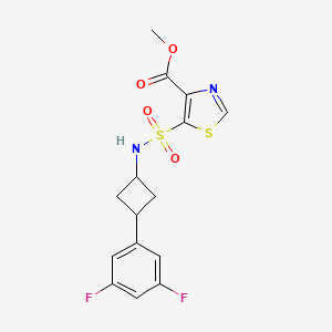 Methyl 5-[[3-(3,5-difluorophenyl)cyclobutyl]sulfamoyl]-1,3-thiazole-4-carboxylate