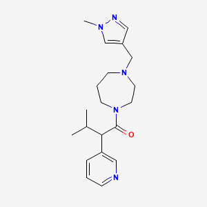 3-Methyl-1-[4-[(1-methylpyrazol-4-yl)methyl]-1,4-diazepan-1-yl]-2-pyridin-3-ylbutan-1-one