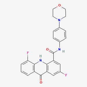 2,5-difluoro-N-(4-morpholin-4-ylphenyl)-9-oxo-10H-acridine-4-carboxamide