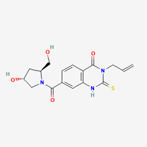 7-[(2S,4R)-4-hydroxy-2-(hydroxymethyl)pyrrolidine-1-carbonyl]-3-prop-2-enyl-2-sulfanylidene-1H-quinazolin-4-one