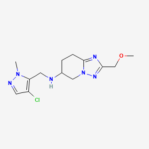 N-[(4-chloro-2-methylpyrazol-3-yl)methyl]-2-(methoxymethyl)-5,6,7,8-tetrahydro-[1,2,4]triazolo[1,5-a]pyridin-6-amine