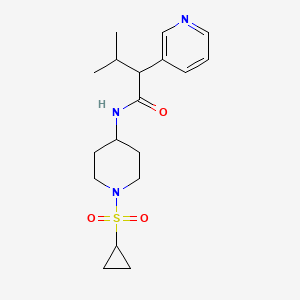 N-(1-cyclopropylsulfonylpiperidin-4-yl)-3-methyl-2-pyridin-3-ylbutanamide