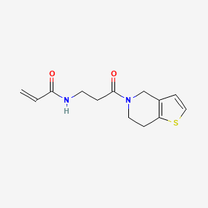 N-(3-oxo-3-{4H,5H,6H,7H-thieno[3,2-c]pyridin-5-yl}propyl)prop-2-enamide