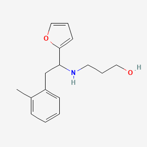 3-[[1-(Furan-2-yl)-2-(2-methylphenyl)ethyl]amino]propan-1-ol