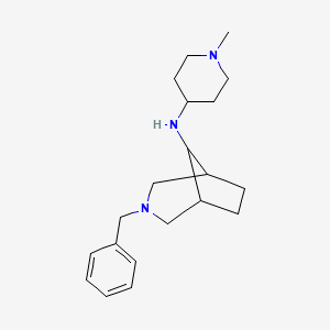 molecular formula C20H31N3 B6973967 3-benzyl-N-(1-methylpiperidin-4-yl)-3-azabicyclo[3.2.1]octan-8-amine 