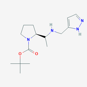 tert-butyl (2S)-2-[1-(1H-pyrazol-5-ylmethylamino)ethyl]pyrrolidine-1-carboxylate