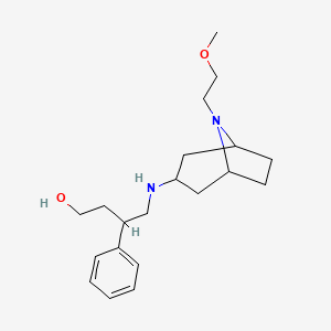 4-[[8-(2-Methoxyethyl)-8-azabicyclo[3.2.1]octan-3-yl]amino]-3-phenylbutan-1-ol