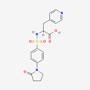 2-[[4-(2-Oxopyrrolidin-1-yl)phenyl]sulfonylamino]-3-pyridin-4-ylpropanoic acid