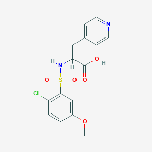 2-[(2-Chloro-5-methoxyphenyl)sulfonylamino]-3-pyridin-4-ylpropanoic acid