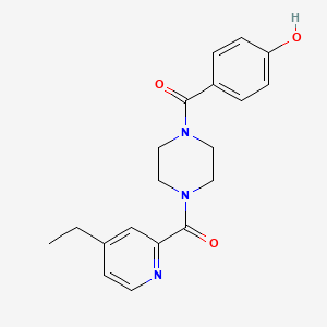 molecular formula C19H21N3O3 B6974070 [4-(4-Ethylpyridine-2-carbonyl)piperazin-1-yl]-(4-hydroxyphenyl)methanone 