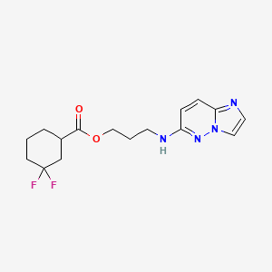 3-(Imidazo[1,2-b]pyridazin-6-ylamino)propyl 3,3-difluorocyclohexane-1-carboxylate