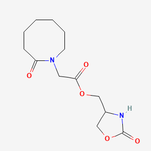 molecular formula C13H20N2O5 B6974136 (2-Oxo-1,3-oxazolidin-4-yl)methyl 2-(2-oxoazocan-1-yl)acetate 