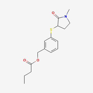 [3-(1-Methyl-2-oxopyrrolidin-3-yl)sulfanylphenyl]methyl butanoate