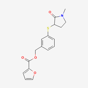 [3-(1-Methyl-2-oxopyrrolidin-3-yl)sulfanylphenyl]methyl furan-2-carboxylate