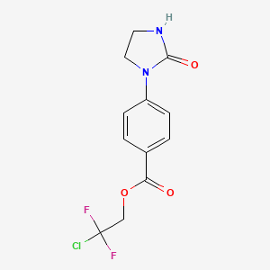 molecular formula C12H11ClF2N2O3 B6974160 (2-Chloro-2,2-difluoroethyl) 4-(2-oxoimidazolidin-1-yl)benzoate 