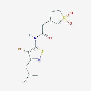 N-[4-bromo-3-(2-methylpropyl)-1,2-thiazol-5-yl]-2-(1,1-dioxothiolan-3-yl)acetamide