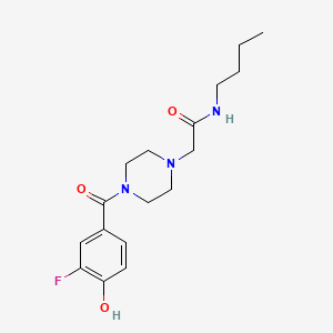 N-butyl-2-[4-(3-fluoro-4-hydroxybenzoyl)piperazin-1-yl]acetamide