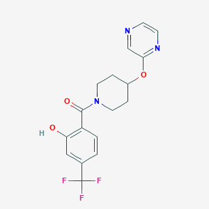 [2-Hydroxy-4-(trifluoromethyl)phenyl]-(4-pyrazin-2-yloxypiperidin-1-yl)methanone