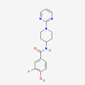 molecular formula C16H17FN4O2 B6974201 3-fluoro-4-hydroxy-N-(1-pyrimidin-2-ylpiperidin-4-yl)benzamide 