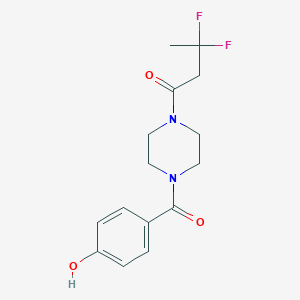 3,3-Difluoro-1-[4-(4-hydroxybenzoyl)piperazin-1-yl]butan-1-one