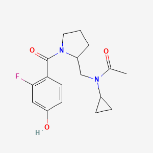 N-cyclopropyl-N-[[1-(2-fluoro-4-hydroxybenzoyl)pyrrolidin-2-yl]methyl]acetamide