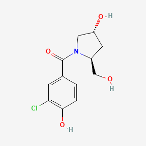 (3-chloro-4-hydroxyphenyl)-[(2S,4R)-4-hydroxy-2-(hydroxymethyl)pyrrolidin-1-yl]methanone