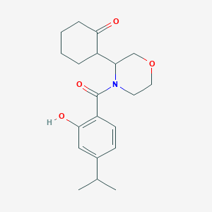 molecular formula C20H27NO4 B6974237 2-[4-(2-Hydroxy-4-propan-2-ylbenzoyl)morpholin-3-yl]cyclohexan-1-one 